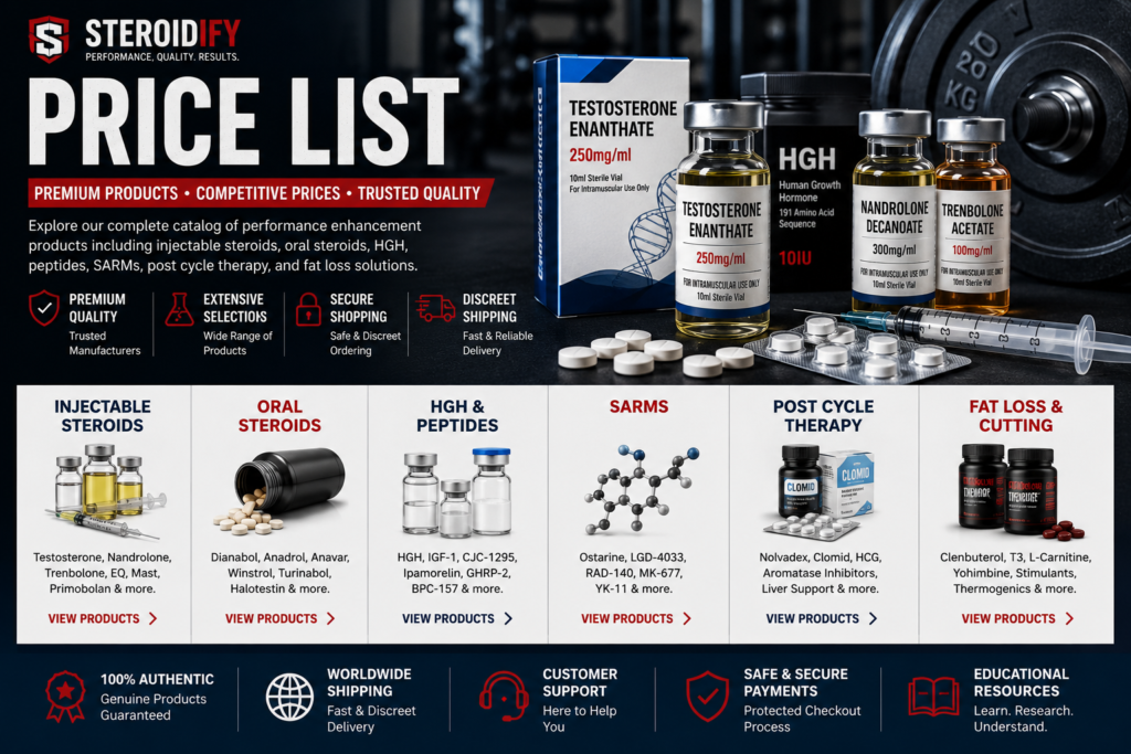 Steroidify Price List